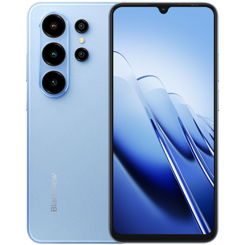 Telefoane Mobile - Blackview WAVE 10 LTE 6.88-inch HD IPS 720x1640 120Hz 8+128GB Unisoc UMS9230E Octa Core 1.6GHz CAM 13MP/32MP Face ID Fingerprint 5000mAh No Charger Android 16 Iris Blue