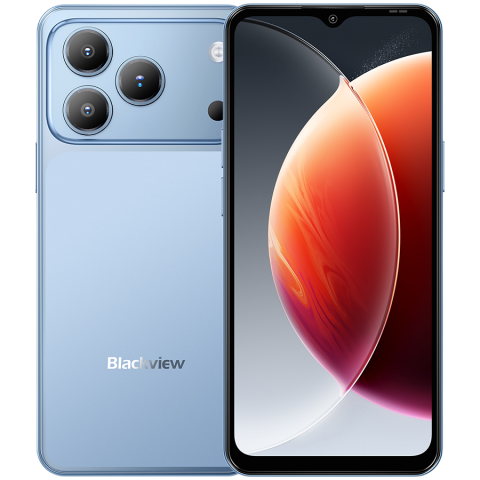 Telefoane Mobile - Blackview WAVE 7C LTE 6.56" LTE HD IPS 720x1612 90Hz 4+128GB T310 Quad-core 2.0GHz CAM 13MP/32MP 5000mAh Android 16 Face ID Protective case Arctic Blue