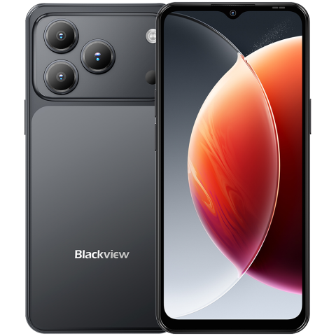 Telefoane Mobile - Blackview WAVE 7C LTE 6.56" LTE HD IPS 720x1612 90Hz 4+128GB T310 Quad-core 2.0GHz CAM 13MP/32MP 5000mAh Android 16 Face ID Protective case Phantom Black