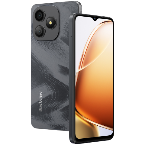 Telefoane Mobile - Blackview WAVE 9C 6.56" HD IPS 720x1612 60Hz 4+64GB SC9863A (T603) Octa Core 1.6GHz CAM 8MP/13MP Face recognition 5000mAh No Charger Android 15 Shadow Black