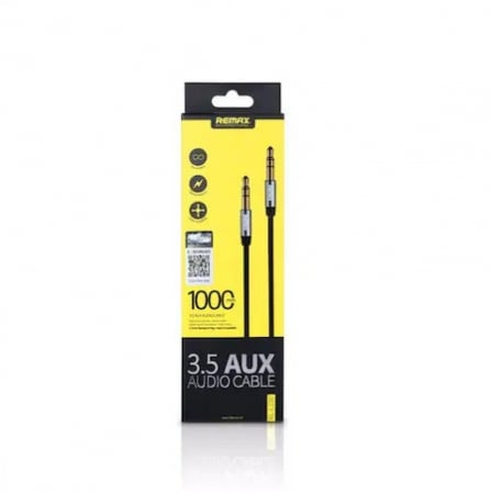 Accesorii PC - Cablu Audio Remax, Jack 3.5 mm Auxiliar, 1M, Negru