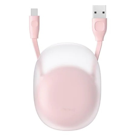 Telefoane & accesorii - Cablu de date/incarcare Baseus, Let's Go Little Reunion tip Lightning, 1M 2 A, Roz
