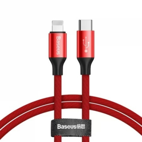 Cabluri alimentare - Cablu de date/incarcare Baseus, Yiven Lightning/USB-C 1M, 2 A, Rosu