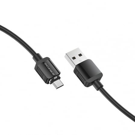 Cabluri alimentare date - Cablu de incarcare Borofone, BX57 Effective Magnetic, MicroUSB, Negru
