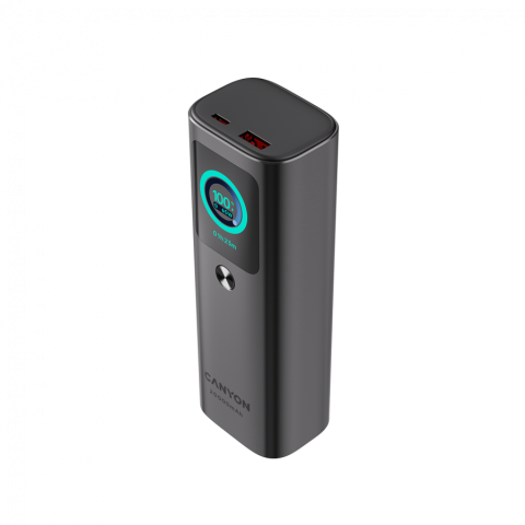 CANYON Built-in cable power bank OnPower 265 20000mAh 165W Aluminium Dark grey [1]