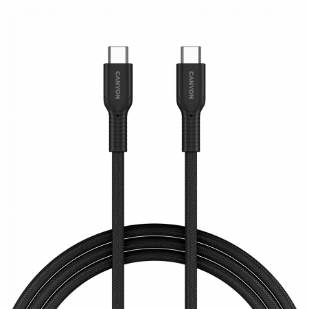 CANYON cable OnWire 60CL C-C 60W COLOR Braided 1m Black [3]
