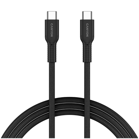 Cabluri - CANYON cable OnWire 60CL C-C 60W COLOR Braided 1m Black