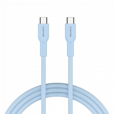 CANYON cable OnWire 60CL C-C 60W COLOR Braided 1m Light Blue [3]
