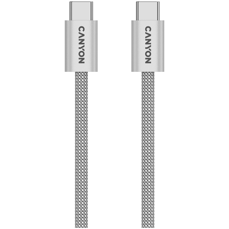 Cabluri - CANYON cable OnWire 60MG C-C 60W Magnet Braided 1m Light Grey