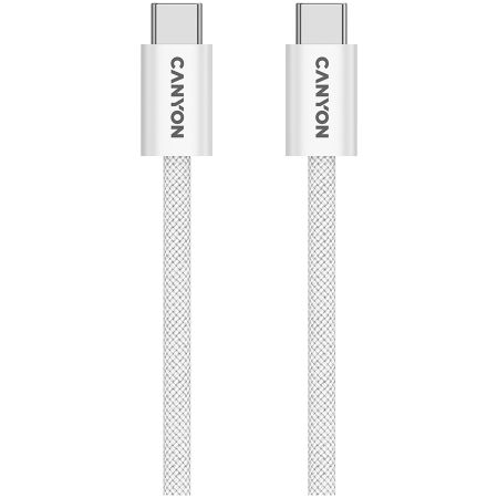 Cabluri - CANYON cable OnWire 60MG C-C 60W Magnet Braided 1m White