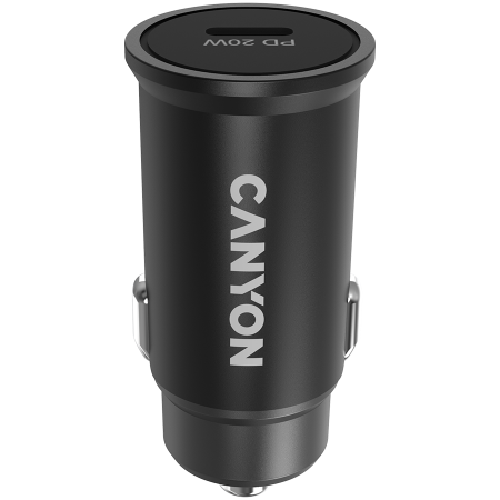 Accesorii PC - CANYON car charger C-20 PD 20W USB-C Black