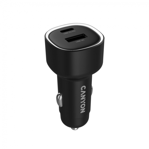 CANYON car charger OnDrive 48 PD 48W USB-A+USB-C Black [2]