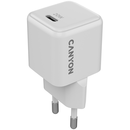 Cabluri - CANYON charger CU20C GaN 20W 1xPD EU White