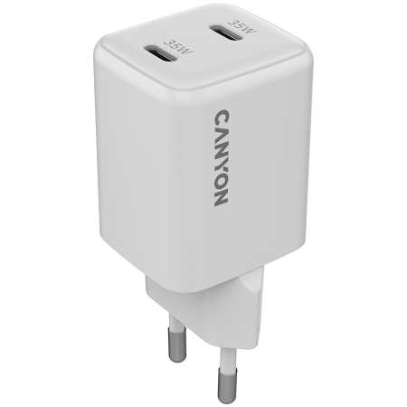 Cabluri - CANYON charger CU35CC GaN 35W 2xPD EU White