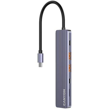 Retelistica - CANYON hub DS-17 6in1 4k USB-C Grey