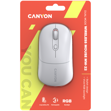 CANYON mouse MW-22 2in1 BT/ Wireless Snow White [5]