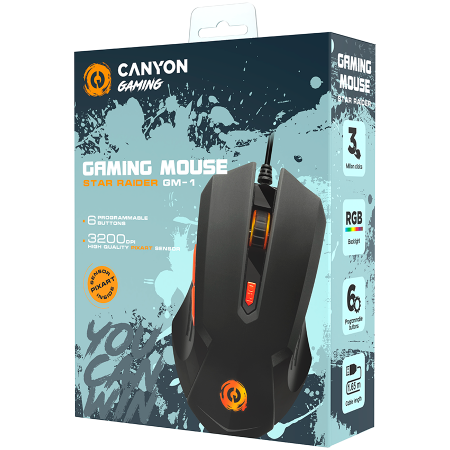 CANYON mouse Star Raider GM-1 RGB 6buttons Wired Black [2]