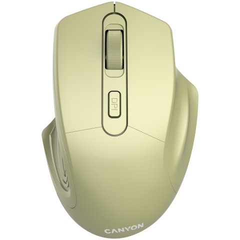 Periferice PC - CANYON MW-15, 2.4GHz Wireless Optical Mouse with 4 buttons, DPI 800/1200/1600, Golden, 115*77*38mm, 0.064kg