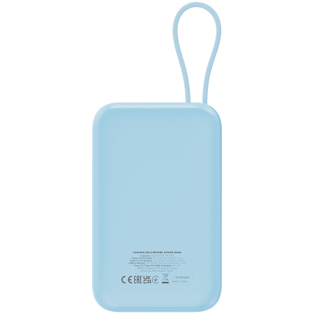 CANYON power bank OnPower 101 built-in cable 10000 mAh PD22.5W Blue [3]