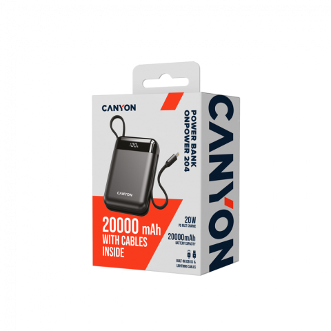 CANYON power bank OnPower 204 20000mah Black [4]