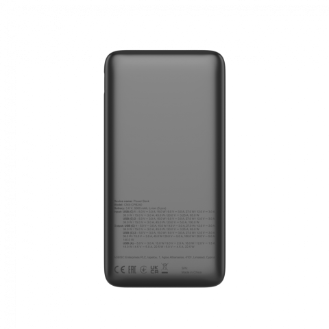 CANYON Power Bank PB-240, 25000mAh PD140W display power bank,Size160.0x82x27 mm Weight 508+-10g, Dark Grey [3]