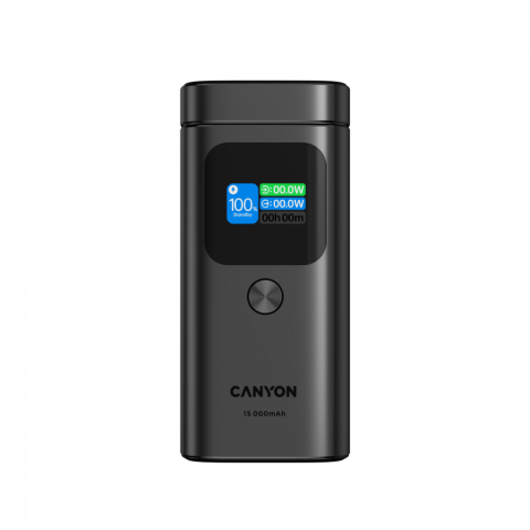 CANYON Qi2 magnetic power bank OnPower 150 15000mAh Aluminium Dark grey [2]