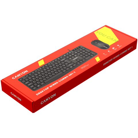 CANYON SET-1 EN Keyboard+Mouse Wired Black [2]