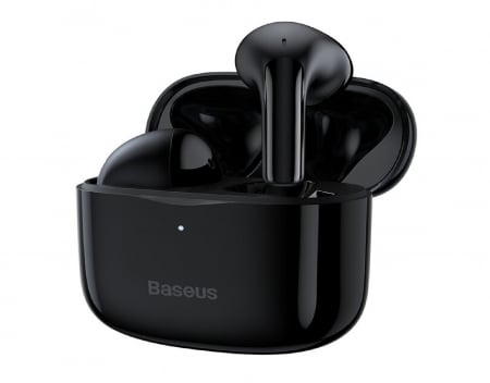 Casti Bluetooth - CASTI Baseus Bowie E3, pt smartphone, wireless, protectie apa IP64, bluetooth 5.0, microfon pe casca, negru