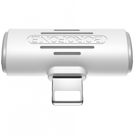 Convertor Audio tip lightning Borofone BV6 Incarcare 2A, Alb [1]