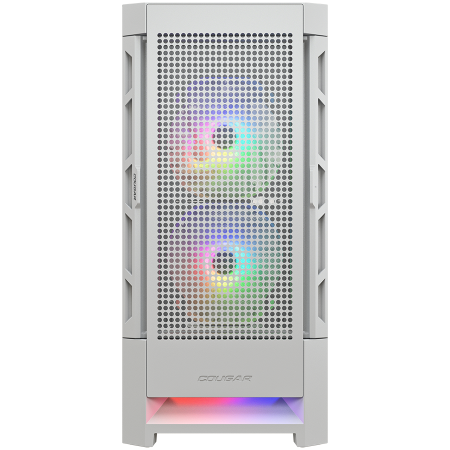 COUGAR | Case Airface RGB White | PC Case | Mid Tower / Mesh Front Panel / 2 x 140mm ARGB Fans / 1x 120mm ARGB Fan / TG Left Panel / White [1]