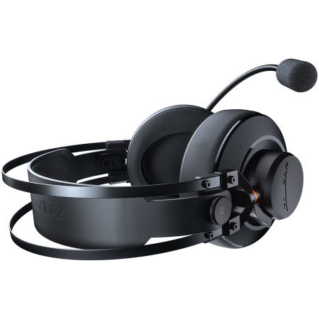 Cougar I VM410 I 3H550P53B.0002 I Headset I 53mm Driver / 9.7mm noise cancelling Mic. / Stereo 3.5mm 4-pole and 3-pole PC adapter / Suspended Headband / Black [5]