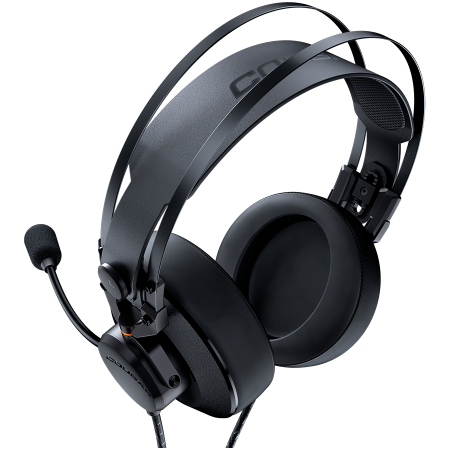 Cougar I VM410 I 3H550P53B.0002 I Headset I 53mm Driver / 9.7mm noise cancelling Mic. / Stereo 3.5mm 4-pole and 3-pole PC adapter / Suspended Headband / Black [4]