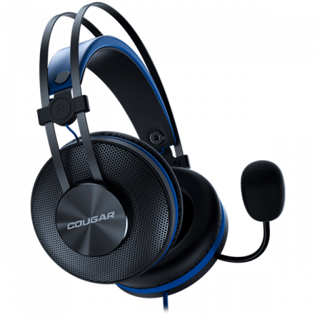 Cougar | Immersa Essential Blue | Headset | Driver 40mm /9.7mm noise cancelling Mic./Stereo 3.5mm 4-pole and 3-pole PC adapter / Blue [2]