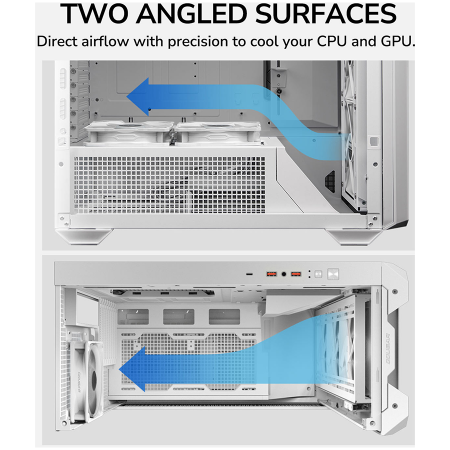 COUGAR | MX600 White | PC Case | Mid Tower / Mesh Front Panel / 3 x 140mm + 1 x 120mm Fans / Transparent Left Panel [11]