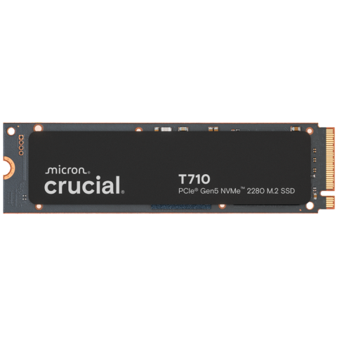 SSD - CRUCIAL T710 2TB PCIe Gen5 NVMe M.2 2280 SSD up to 14500 MB/s read and 13800 MB/s write