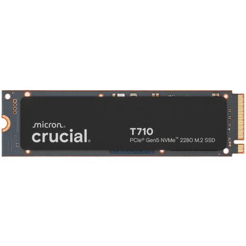 SSD - CRUCIAL T710 4TB PCIe Gen5 NVMe M.2 2280 SSD up to 14500 MB/s read and 13800 MB/s write
