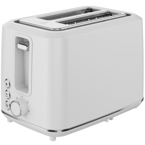 AGD - Electric Toaster, white, 220-240V, 50-60Hz, 920-1080W, 2 slots, 3 modes, 7 browning levels