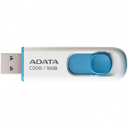 Memorii USB - Flash Pen A-Data MyFlash C008, 16GB, USB 2.0, Alb/Albastru