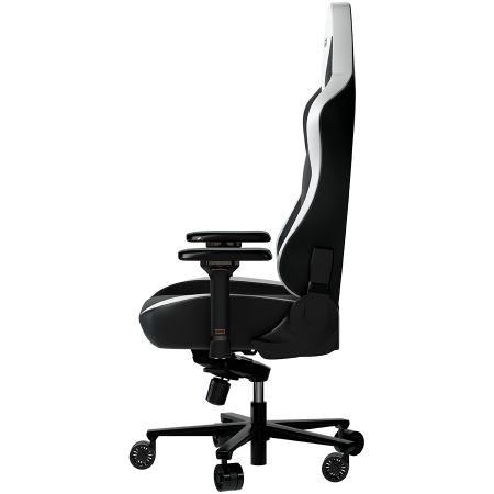 LORGAR Base 311, Gaming chair, PU eco-leather, 1.8 mm metal frame, multiblock mechanism, 4D armrests, 5 Star aluminium base, Class-4 gas lift, 75mm PU casters, Black + white [4]