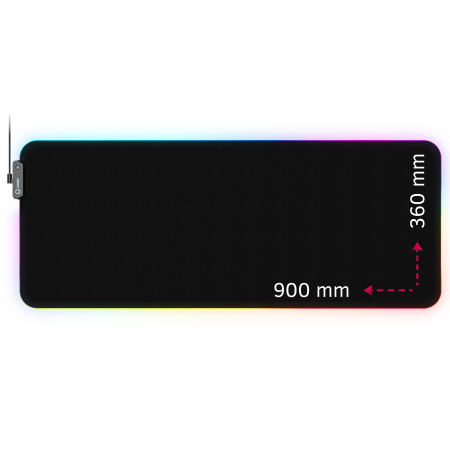 Gaming - Lorgar Steller 919, Gaming mouse pad, High-speed surface, anti-slip rubber base, RGB backlight, USB connection, Lorgar WP Gameware support, size: 900mm x 360mm x 3mm, weight 0.635kg