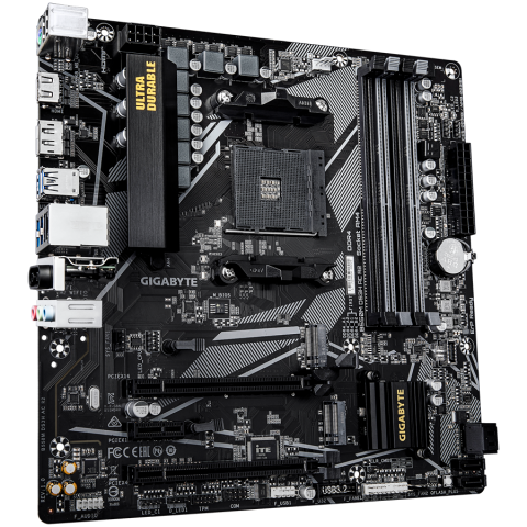 GIGABYTE Mainboard Desktop B550M DS3H AC R2 (AM4, 4x DDR4, 1x HDMI, 1x DisplayPort, GLAN, Wi-Fi 802.11ac, BT5.0, 1x PCIe x16 4.0, 1x PCIe x16 PCIe 3.0 x4, 1x PCIe x16 PCIe 3.0 x1, 2xM.2, 4xSATAIII, 4+ [2]