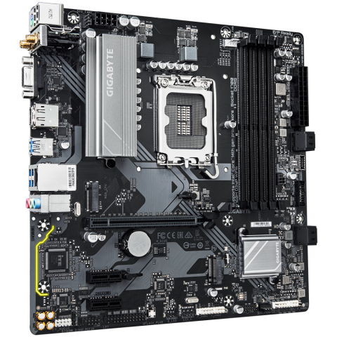 GIGABYTE Mainboard Desktop B760M D3HP WIFI6 (LGA1700, 4 x DDR5, 1 x D-Sub, 1 x HDMI, 1 x DisplayPort, GLAN, Wi-Fi 6, BT5.3, 1 x PCIe x16 4.0, 2 x PCIe x1 3.0, 2 x M.2, 4 x SATA) mATX [2]