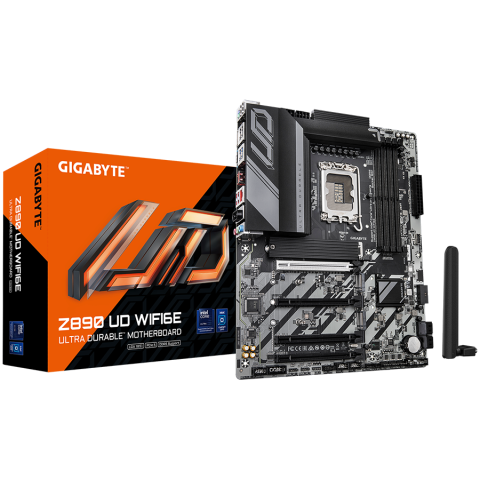 Placa de baza - GIGABYTE Z890 UD WIFI6E, LGA1851, 4x DDR5, WIFI6E, ATX