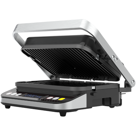 Desktop PC & Componente - AENO ''Electric Grill EG1: 2000W, 3 heating modes - Upper Grill, Lower Grill, Both Grills Defrost, Max opening angle -180°, Temperature regulation, Timer, Removable double-sided plates, Plate size 320