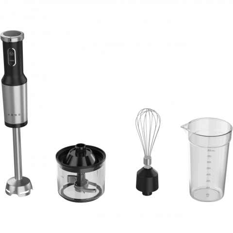 Hand Blender, 1200W in CB, Black, Tiger Teeth Cutter, Whisk, Food Processor, Cup [1]