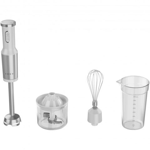 Hand Blender, 1200W in CB, White, Tiger Teeth Cutter, Whisk, Food Processor, Cup [1]