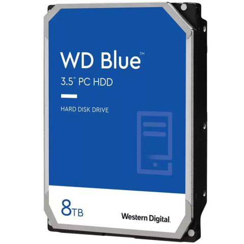 Desktop PC & Componente - HDD Desktop WD Blue 8TB CMR, 3.5'', 256MB, 5640 RPM, SATA