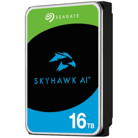 HDD Video Surveillance SEAGATE SkyHawk AI 16TB CMR, 3.5", 512MB, SATA, Rescue Services 3 ani, TBW: 550 [1]
