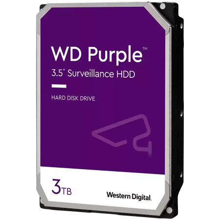 HDD - HDD Video Surveillance WD Purple 3TB CMR, 3.5'', 256MB, SATA, TBW: 180