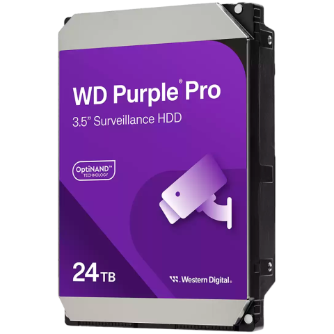 Desktop PC & Componente - HDD Video Surveillance WD Purple Pro 24TB CMR, 3.5'', 512MB, 7200 RPM, SATA, TBW: 550